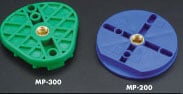 Plasdent Round Plastic Articulating Mounting Plates, Blue, Package of 100