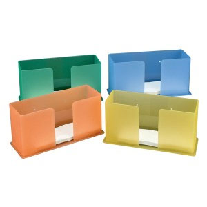Plasdent C-Fold Towel Holder - Sapphire Blue, 10-3/4" W x 6" H x 4-1/4" D, Single holder