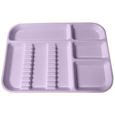 Plasdent Set-up Tray Divided Size B (Ritter) - Pastel Lilac, Plastic, 13-1/2" X 9-5/8" X 7/8"