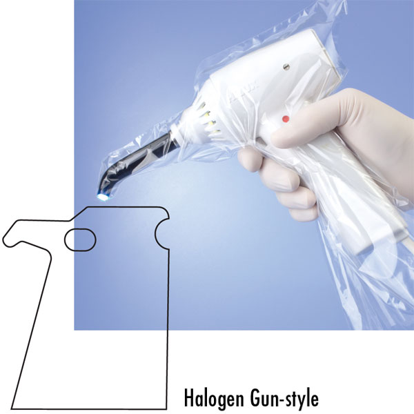 Plasdent Halogen-style Curing Light Sheaths 250/Bx. One sheath covers the entire gun from light