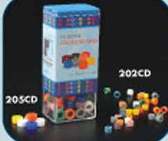 Plasdent Code Rings - Large WHITE 60/Box. Silicone Instrument Color Code Rings