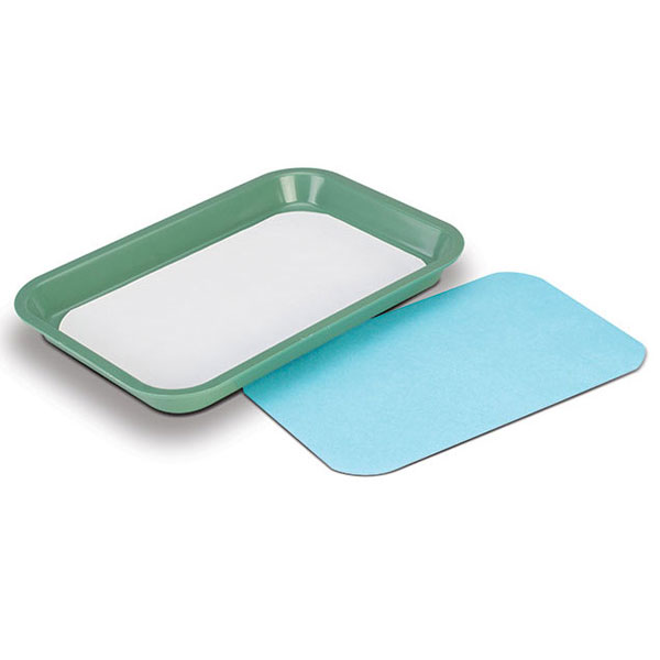 Plasdent 5" x 8" Mini-Tray "F"- BLUE Paper Tray Covers 1000/Pk
