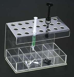 Plasdent Premium Composite Syringe Organizer - Clear, 7-1/2" W x 5-1/2" H x 4-1/2" D