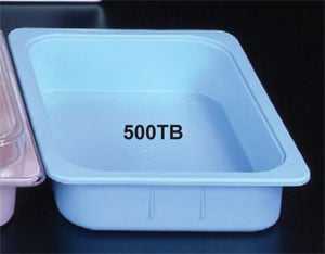 Plasdent Operation Tub NEON BLUE 9-3/8" x 11-1/2" x 2-5/8" with 3/4" Lip. Autoclavable to 250 F