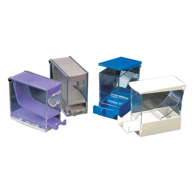 Plasdent Purple Push Style Cotton Roll Dispenser with spring loaded push top, Single Dispenser