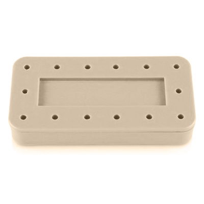 Plasdent Rectangular Bur Block - Pastel Vanilla, 14 Burs Capacity. Magnetic, Dimension: 3" x