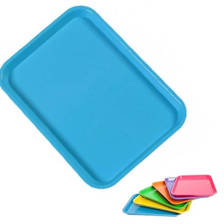 Plasdent Set-up Tray Flat Size B (Ritter) - Neon Blue, Plastic, 13 3/8" x 9 5/8" x 7/8"