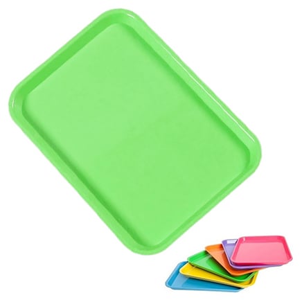 Plasdent Set-up Tray Flat Size B (Ritter) - Neon Green, Plastic, 13 3/8" x 9 5/8" x 7/8"