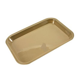 Plasdent Flat Tray, Size F (Mini) - Beige, Plastic, 9-5/8" x 6-5/8" x 7/8"