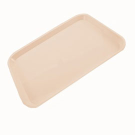 Plasdent Flat Tray, Size F (Mini) - Pastel Sand , Plastic, 9-5/8" x 6-5/8" x 7/8"