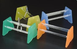 Plasdent Single Straight Plier Rack - Sapphire Blue/Clear, 5-1/8"W x 8-1/2"L x 4"H