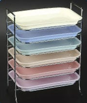 Plasdent Tray Rack for Size F (Mini) Trays, Long Side Loading, 10" x 6-1/4" x 13", 6 Trays Capacity