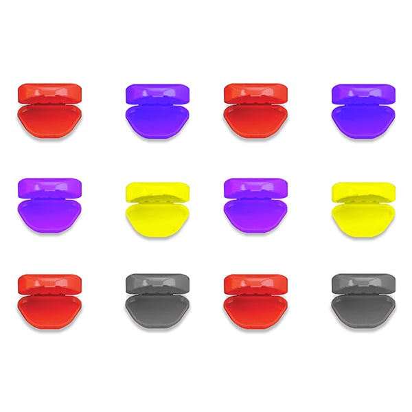 Plasdent Standard Retainer Box - Assorted Colors, Plastic with Hinged Lid, 3"W x 2-1/2"L x 1"H