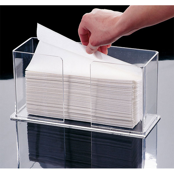 Plasdent C-Fold Towel Holder - Clear, 10-3/4" W x 6" H x 4-1/4" D