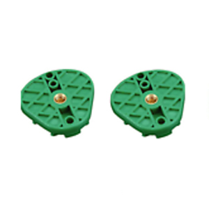 Plasdent Oblong Plastic Articulating Mounting Plates, Green, Package of 100