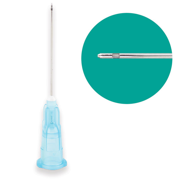 ProBevac 23ga Closed End Irrigation Needle Tips, Blue 100/Bx. Tips feature rounded, closed ends