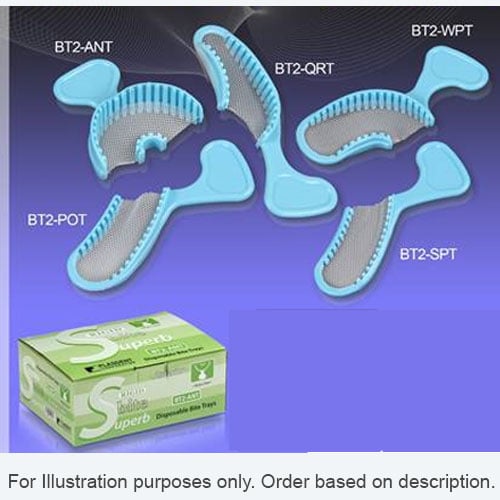 Superb Disposable Bite Trays - Posterior, 50/Bx