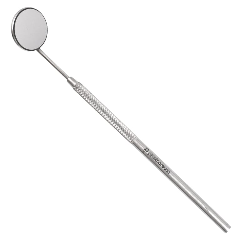 PlastCare USA Stainless Steel Dental Mirror w/Handle, No. 5, 1/Pk. Provides clear intraoral