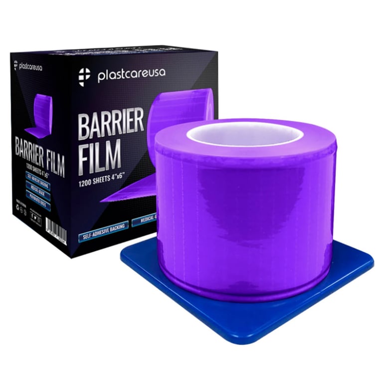 PlastCare USA 4" x 6" Barrier Film, Purple, 1200 Sheets/Roll