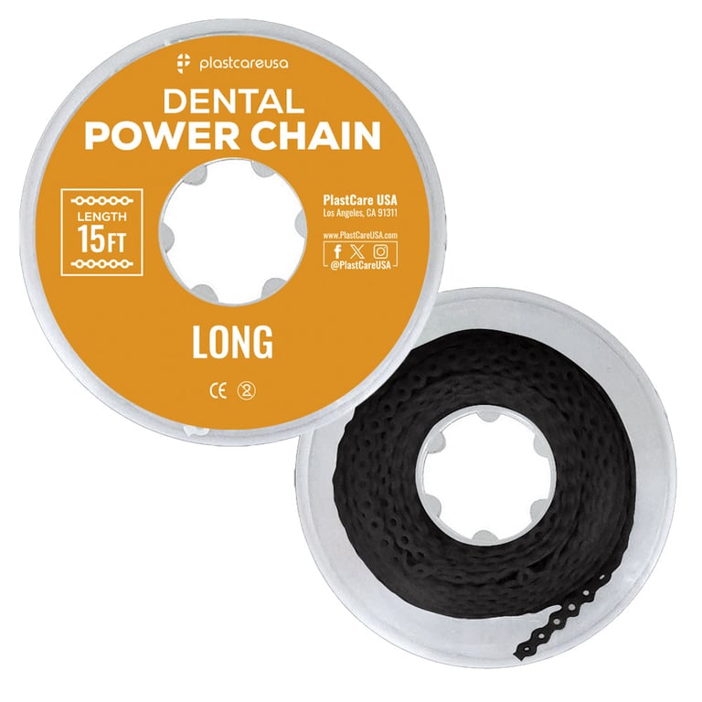 PlastCare USA 15ft Elastic Power Chain Roll, Long, Black, 1/Pk. Offers durable, continuous