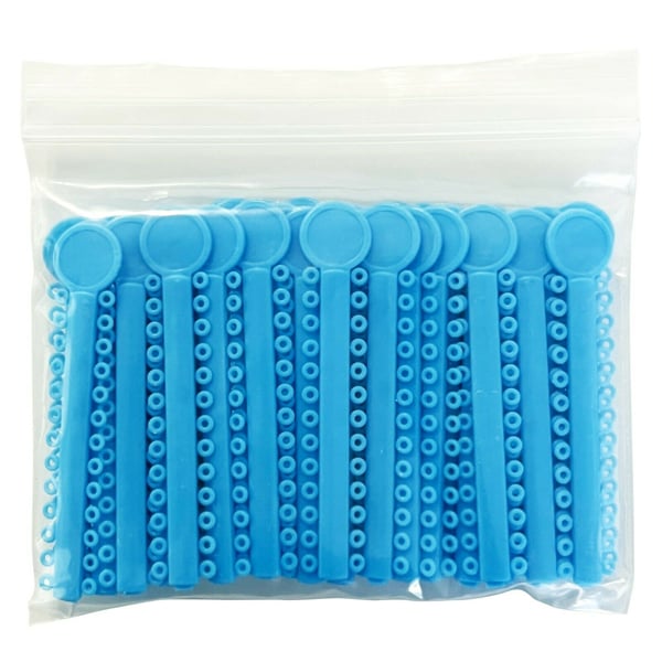 plastcareusa Elastic Ligature Ties - Blue, 1040/Pk. Made of medical grade rubber with excellent