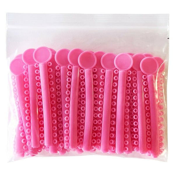 PlastCare USA Elastic Ligature Ties - Pink, 1040/Pk. Made of medical grade rubber with excellent