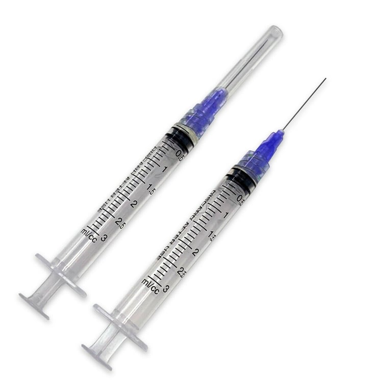 PlastCare USA 3cc Irrigation Syringe with Tips, 30 Ga, Purple, 100/Box. Designed for ease of use