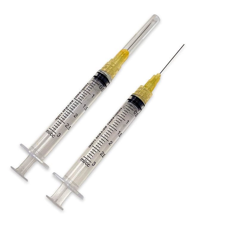 PlastCare USA 3cc Irrigation Syringe with Tips, 25 Ga, Orange, 100/Box. Designed for ease of use