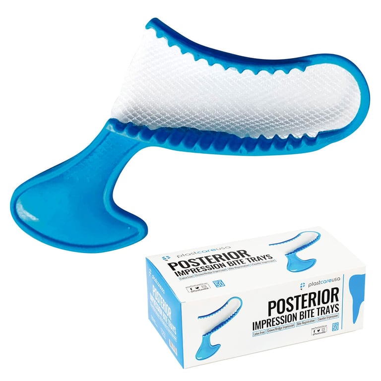 plastcareusa Plastcare USA Bite Registration Trays, Posterior, Blue, 50/Box. These trays have