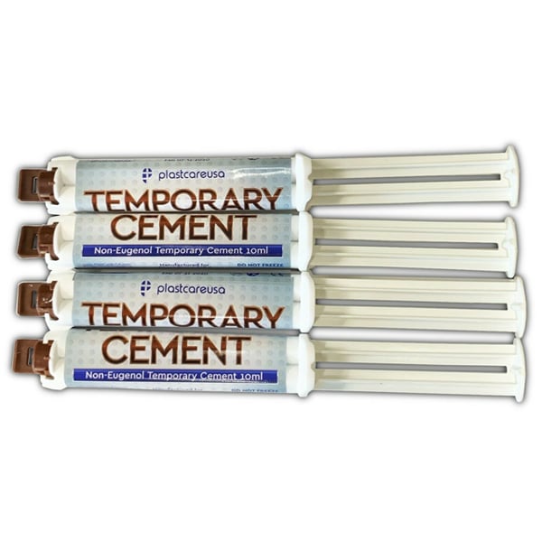 plastcareusa Temporary Cement, Eugenol-free, Lemon, 4 - 10 Gram Syringes
