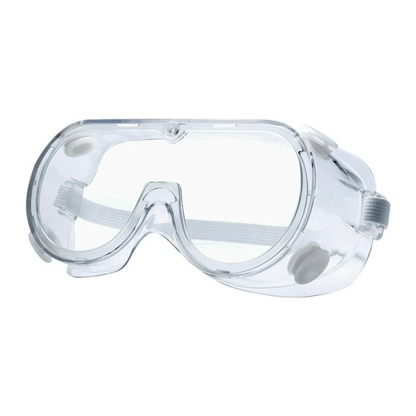 PlastCare USA Protective Safety Goggles, Anti Fog, Splash Resistant, Clear, 1/Pk
