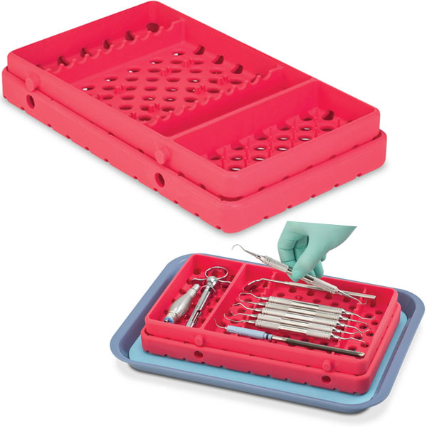 Cool Cassette 2 COOL CORAL 10XL Instrument Tray with Additional Compartment for syringes or other