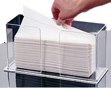 Easy-Fill Small Paper Towel Dispensers - pre-drilled for wall mounting or may be set on