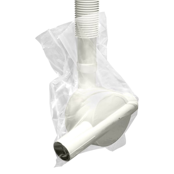 Practicon 14" x 20" clear plastic (1.25 ml thick polyethylene) barrier bag for different types