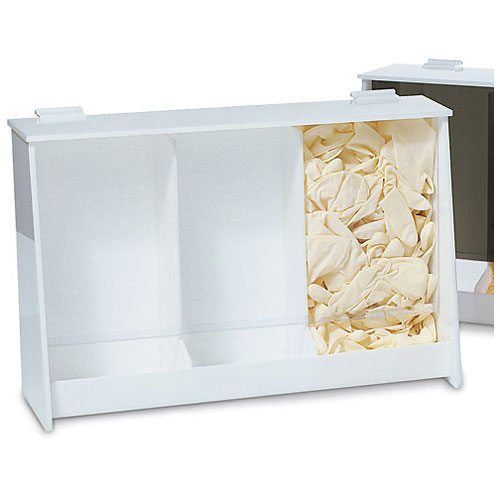 Practicon Clear Triple Bin Glove Dispenser 16.75" x 10.5" x 5". Easy-Fill Glove Dispenser, each