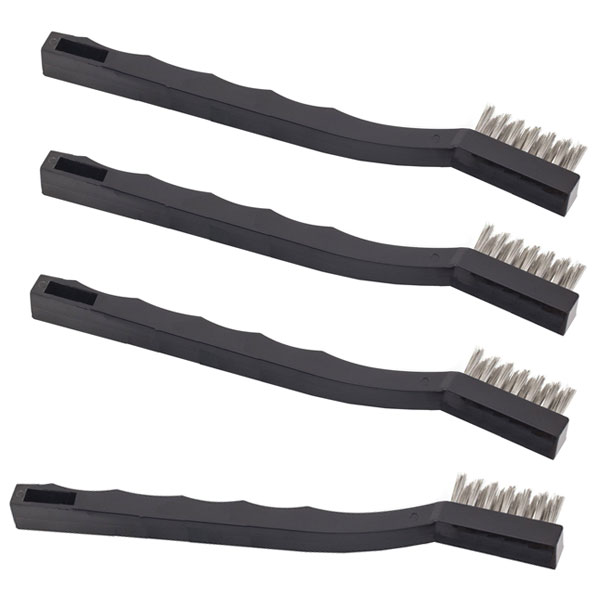 Practicon Stainless Wire Brushes - Welder-style 7-3/4" long, 4/Pk. Brushes make cleaning easier