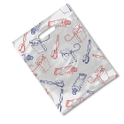 Practicon Tote Bags - 1.5 mil plastic with die-cut handles, size 8" x 10", print design (1109662)