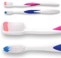 SmileGoods A402 Toothbrushes 72/Box. Soft, End-Rounded Dupont Tynex Bristles. Smooth Compact Head