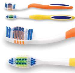 SmileGoods A401 Toothbrushes, soft, end-rounded Dupont Tynex bristles in an unbreakable, non-slip