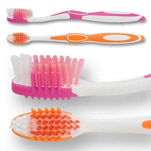 SmileGoods A351 Toothbrushes, Soft, End-Rounded Dupont Tynex Bristles in an unbreakable, non-slip