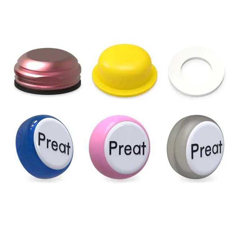 Preat PreatLoc Bar Anodized Cap Processing Pack, 10/Pk. Includes yellow processing insert, clear