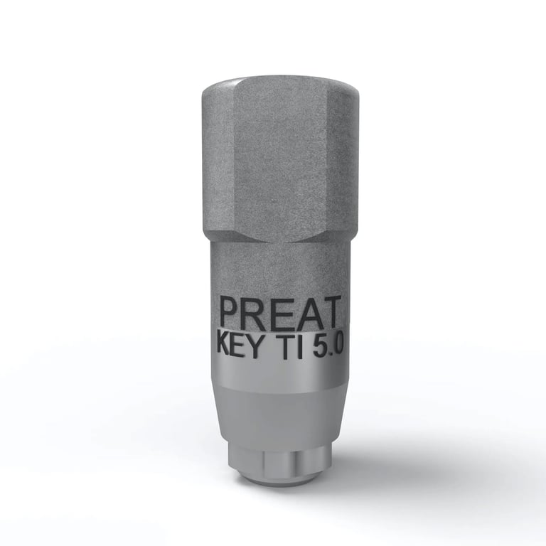 Preat Keystone TiLobe 5.0 mm Titanium Scan Body, 1/Pk. Ideal for scanning intraorally