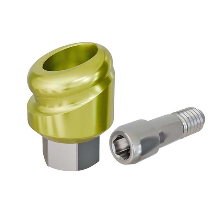 PreatLoc ZrN-Coated Ø3.5mm Overdenture Abutment, 1.0mm GH, 18° Zimmer TSV Compatible, 1/Pk