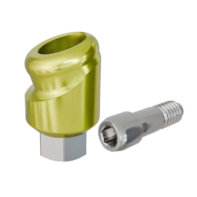 PreatLoc ZrN-Coated Ø3.5mm Overdenture Abutment, 2.0mm GH, 18° Zimmer TSV Compatible, 1/Pk