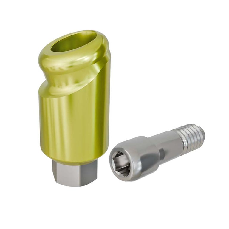 PreatLoc ZrN-Coated Ø3.5mm Overdenture Abutment, 4.0mm GH, 18° Zimmer TSV Compatible, 1/Pk