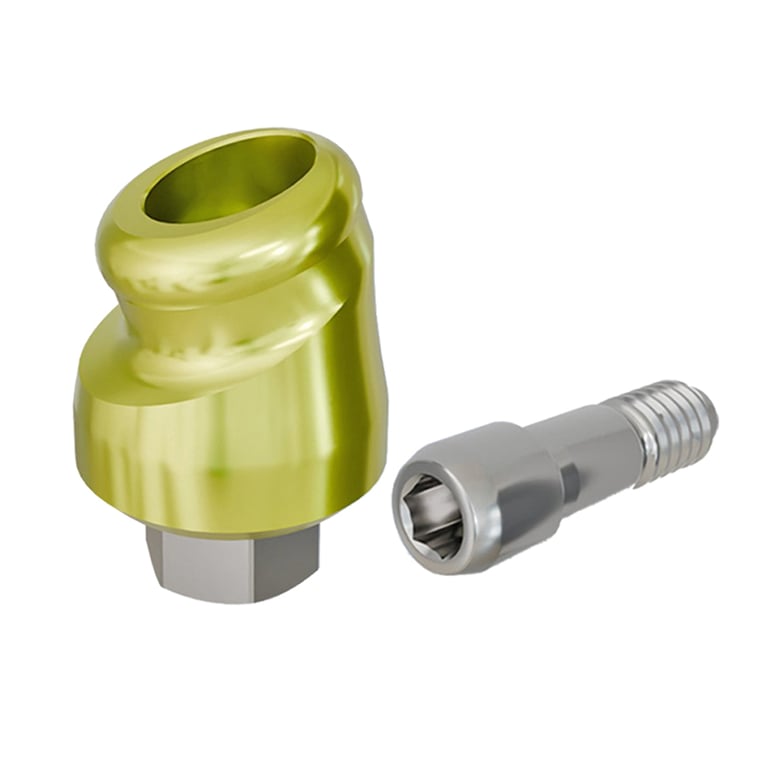 PreatLoc ZrN-Coated Ø4.5mm Overdenture Abutment, 2.0mm GH, 18° Zimmer TSV Compatible, 1/Pk