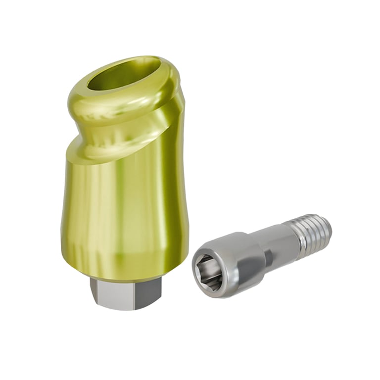 PreatLoc ZrN-Coated Ø4.5mm Overdenture Abutment, 4.0mm GH, 18° Zimmer TSV Compatible, 1/Pk