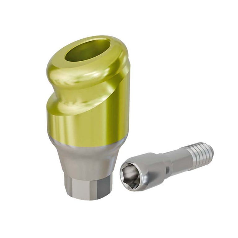 PreatLoc ZrN-Coated NP Overdenture Abutment, 3.0mm GH, 18° NobelActive/Conical Compatible, 1/Pk