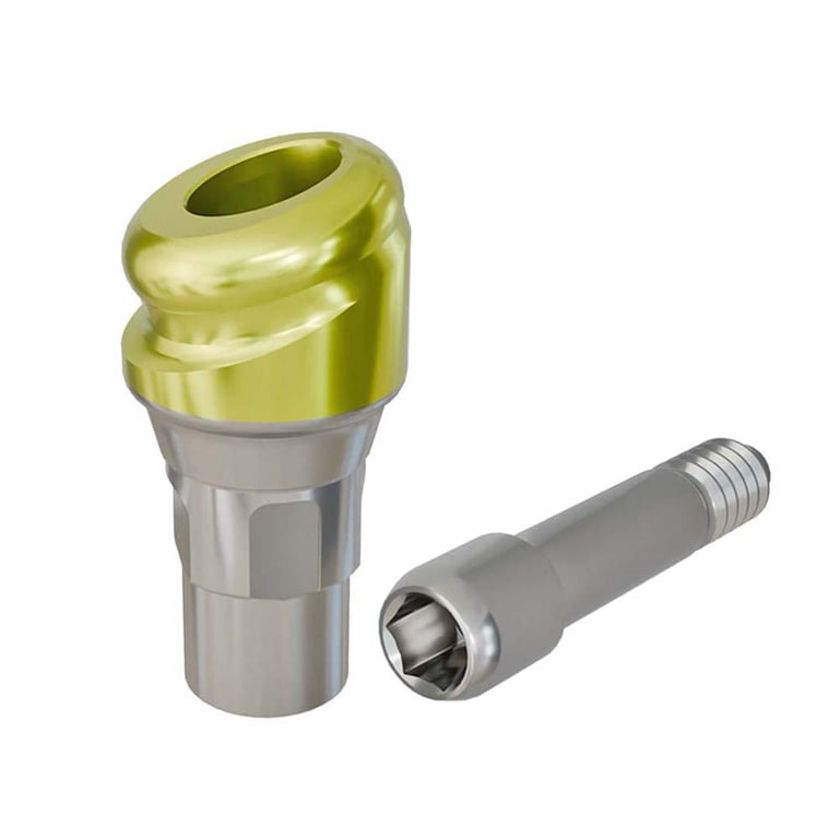 PreatLoc ZrN-Coated RC Overdenture Abutment, 1.0mm GH, 18° Straumann BL Compatible, 1/Pk. Designed
