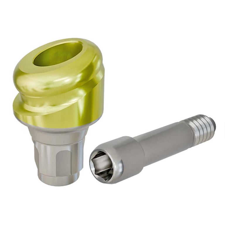 PreatLoc ZrN-Coated NC Overdenture Abutment, 1.0mm GH, 18° Straumann BL Compatible, 1/Pk. Designed